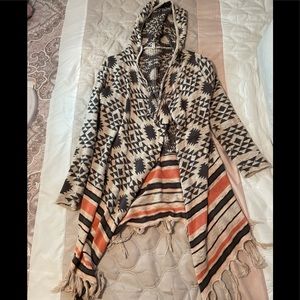 Ripcurl (Ron Jon Brand) hooded pattern cardigan